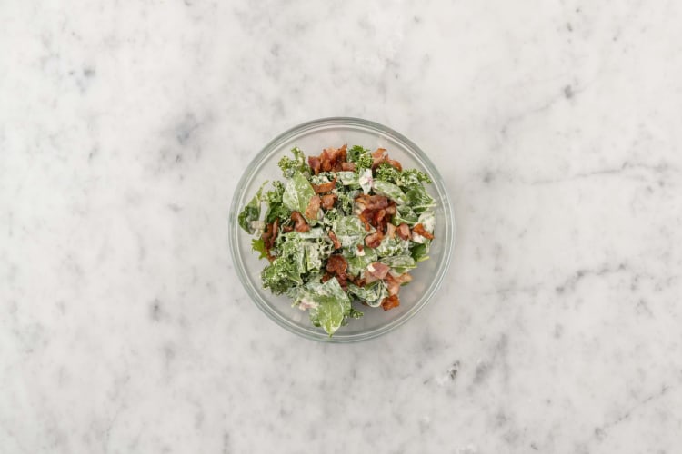 Prep and make Caesar salad