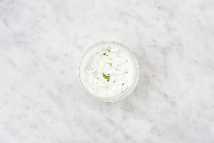 Make cilantro yogurt