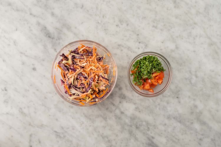 Make slaw and salsa