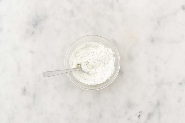Make herby yogurt dressing