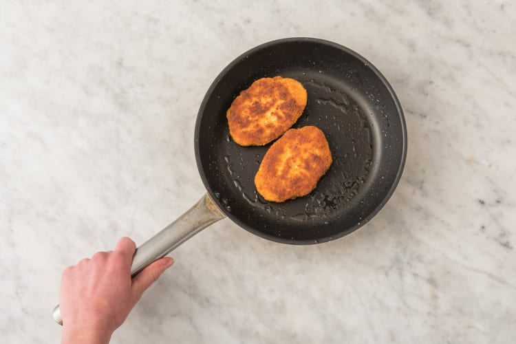 Cuire l'escalope panée