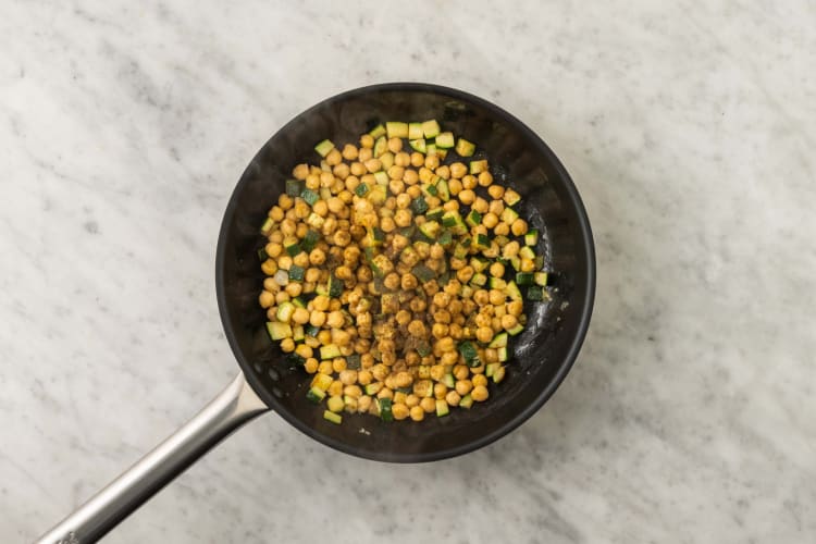 Stek squash og kikerter