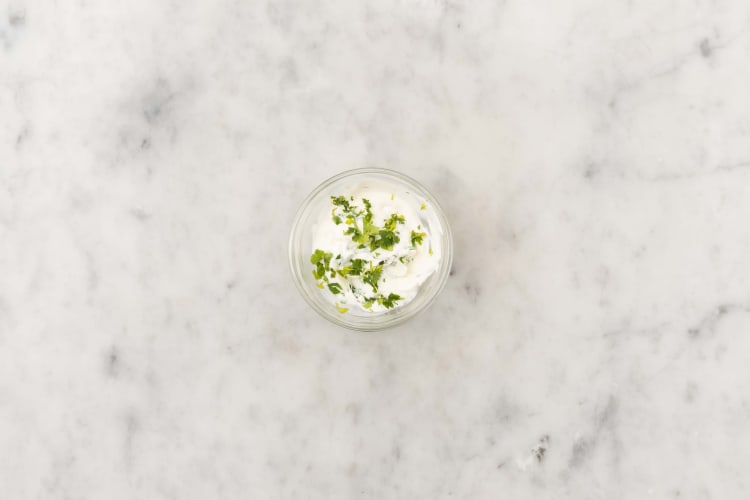 Bland korianderyoghurt