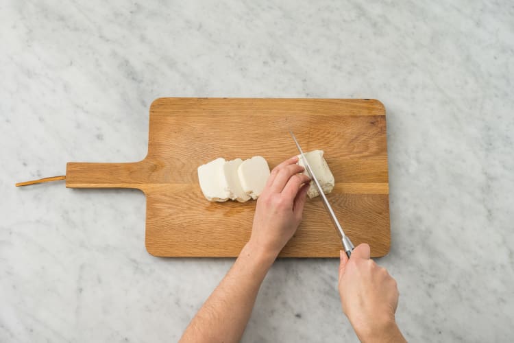 Förbered halloumi