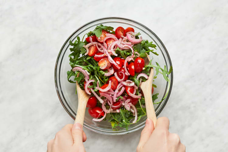 Make Dressing & Salad