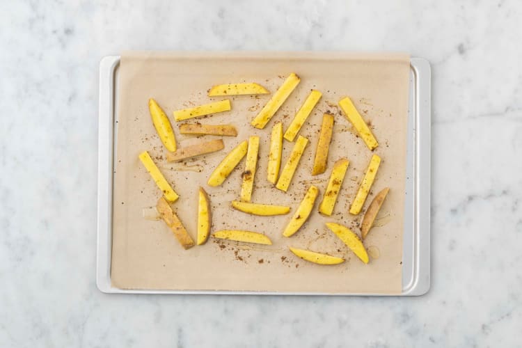 Bake spiced fries