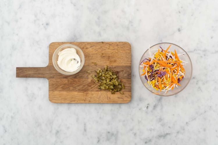 Prep and make corn slaw