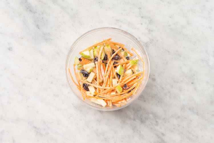 Make carrot-apple slaw