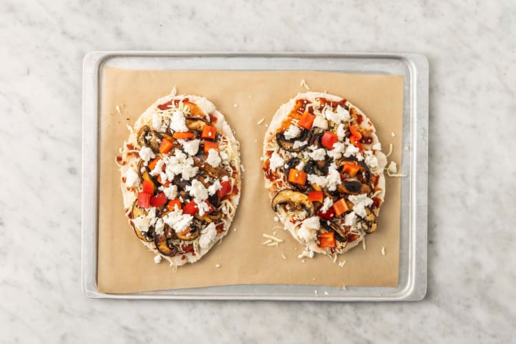 Prep and assemble flatbreads