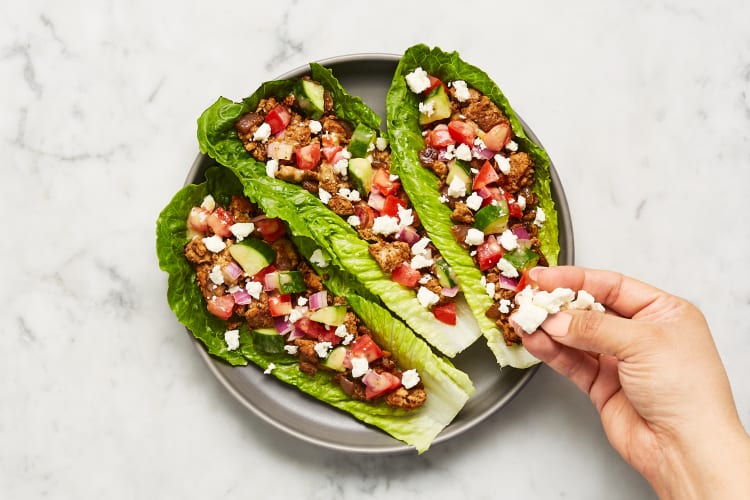 Turkey & Greek Salad Lettuce Wraps Recipe | HelloFresh