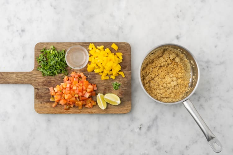 Cook couscous and prep
