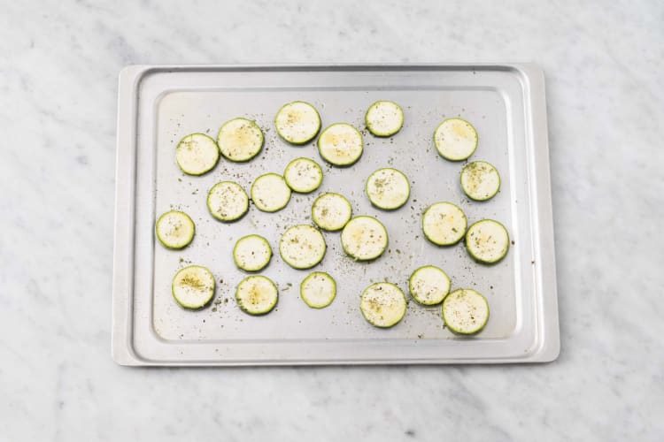 Faire rôtir les courgettes