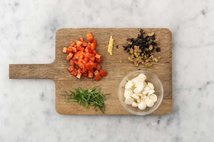 Prep and make bruschetta