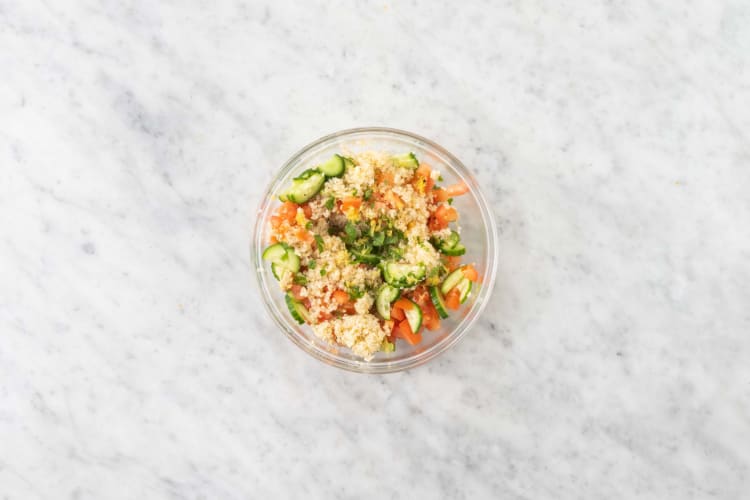 Assemble bulgur  salad