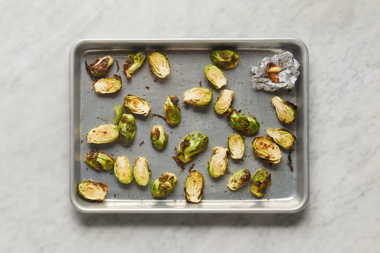 Roast Brussels & Garlic