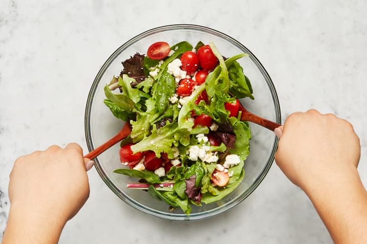 Make Dressing & Salad