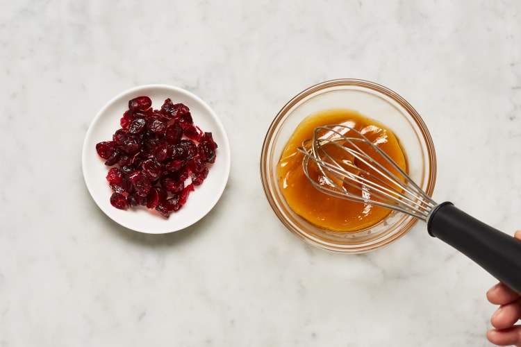 Soak Cranberries & Mix Sauce