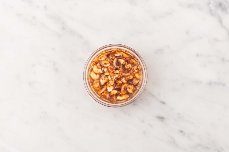 Förbered cashewtopping