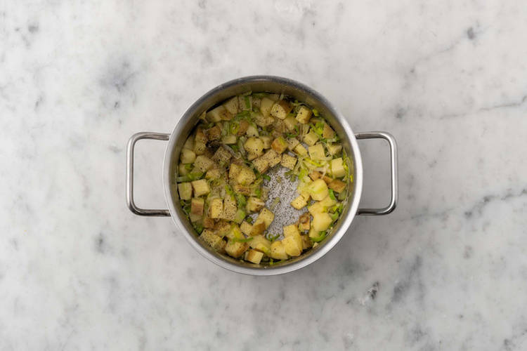 Chorizo Crumbed Leek and Potato Soup Recipe HelloFresh