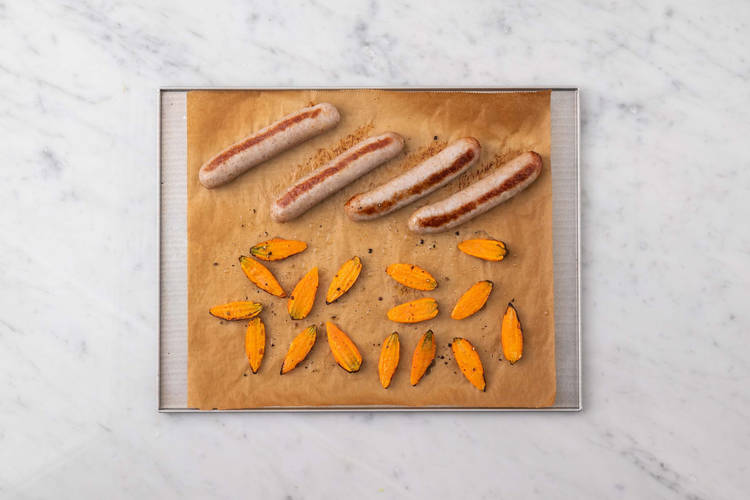 Double Honey Mustard Sausages and Onion Gravy Recipe HelloFresh