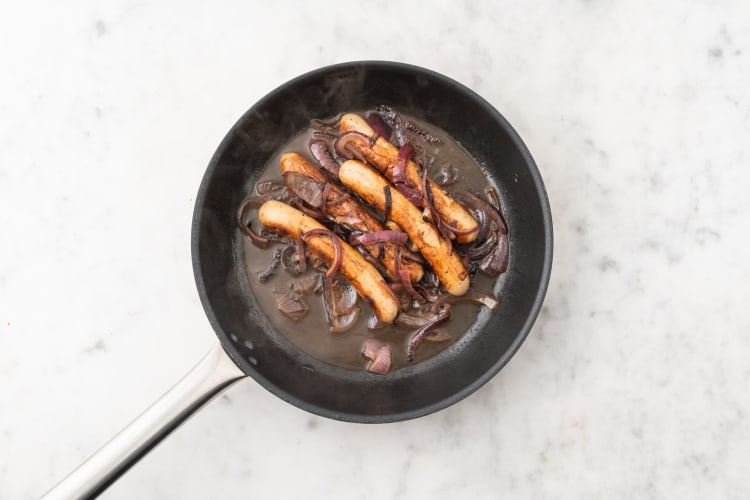 Cuire les merguez de poulet