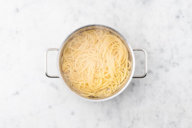 Spaghetti koken