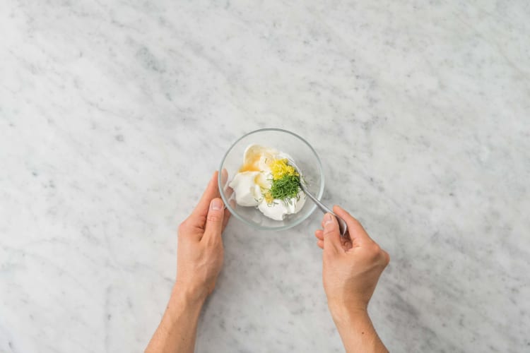 Make lemon-dill yogurt