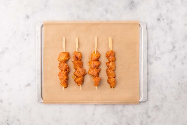 Make the Chicken Skewers