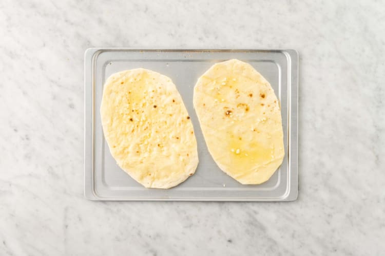 Make garlic flatbread