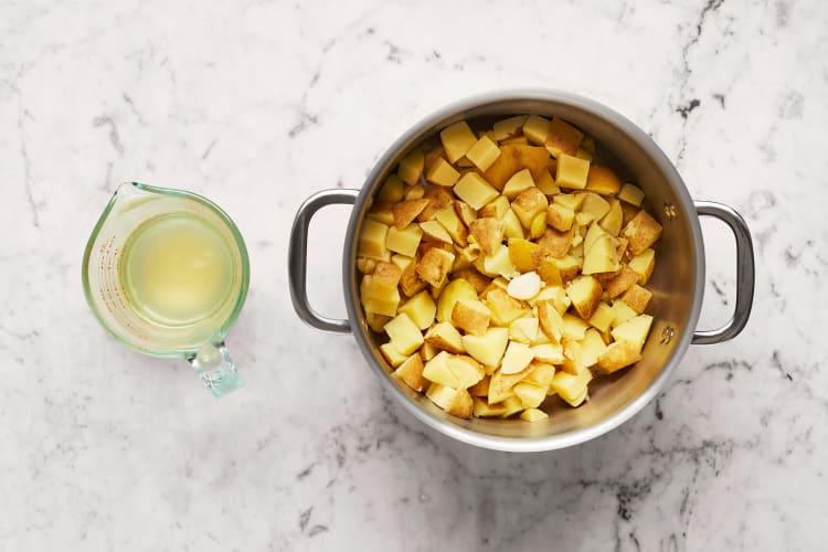 Cook Potatoes & Garlic