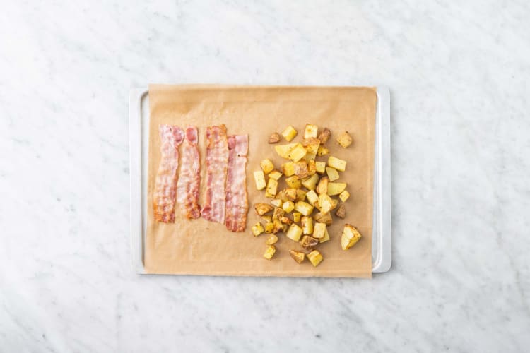 Stek poteter og bacon 