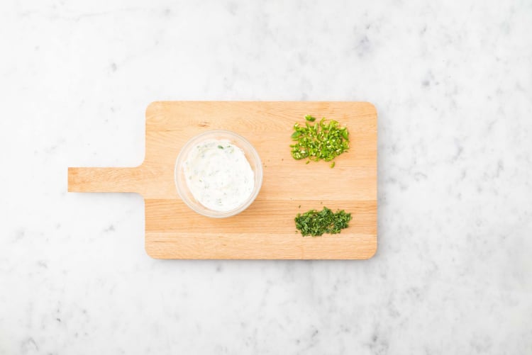 Prep and make cilantro mayo