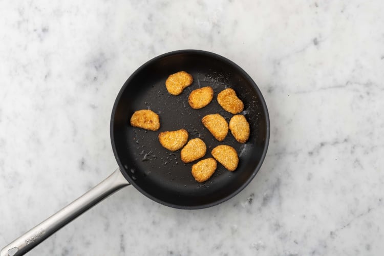 Cuire les nuggets vegans