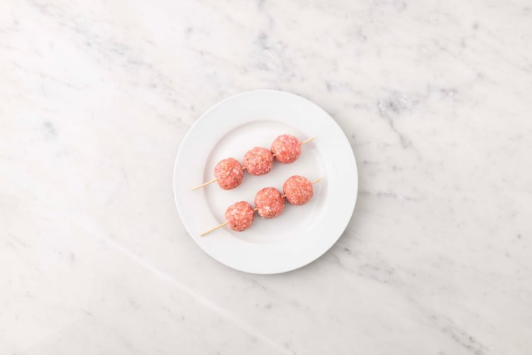 Préparer les brochettes