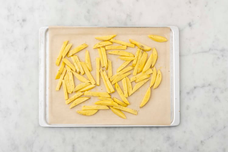 Préparer les frites au four