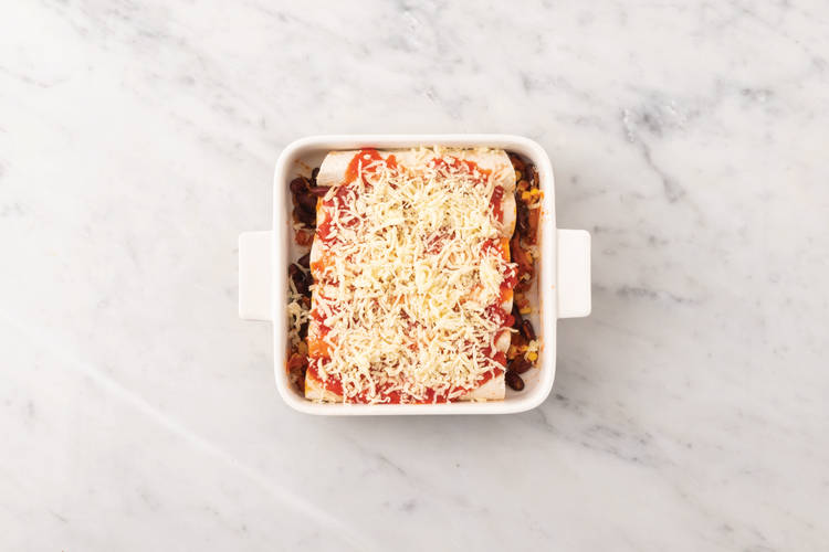 Cheesy Beef & Bean Enchiladas Recipe HelloFresh
