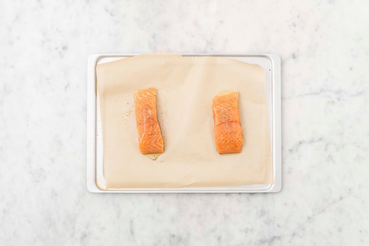 Prep and roast salmon