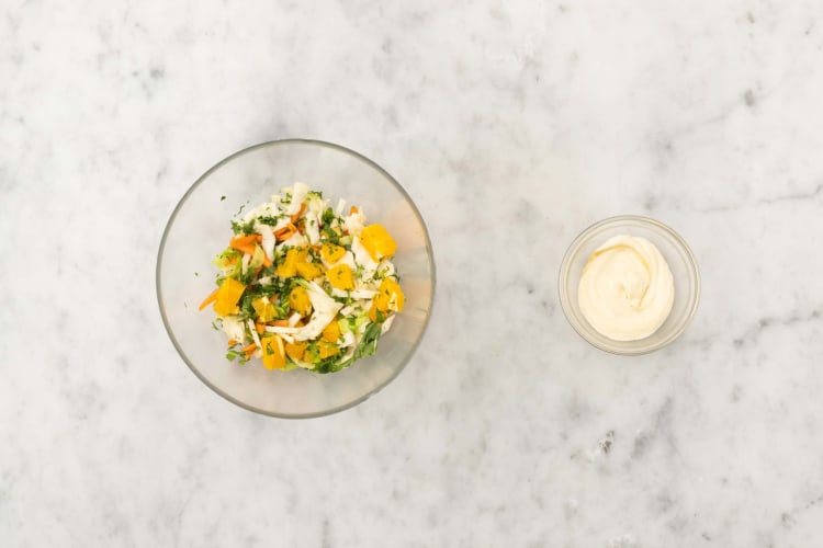 Förbered sallad & sås