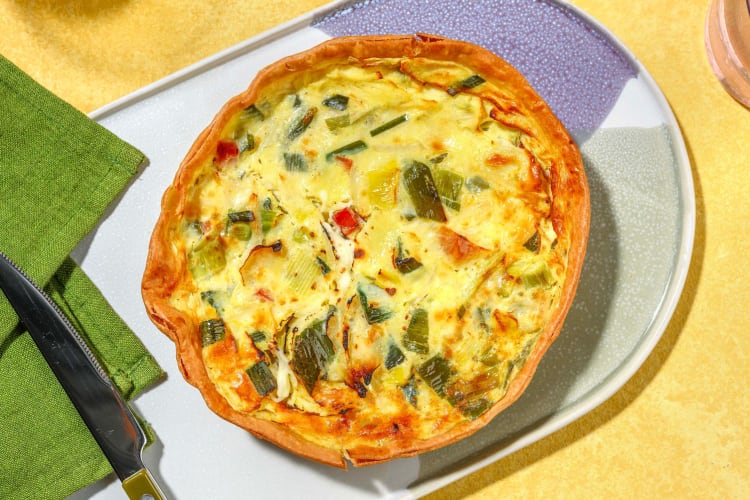 Quiche ham en prei