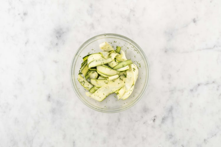 Assaisonner la courgette