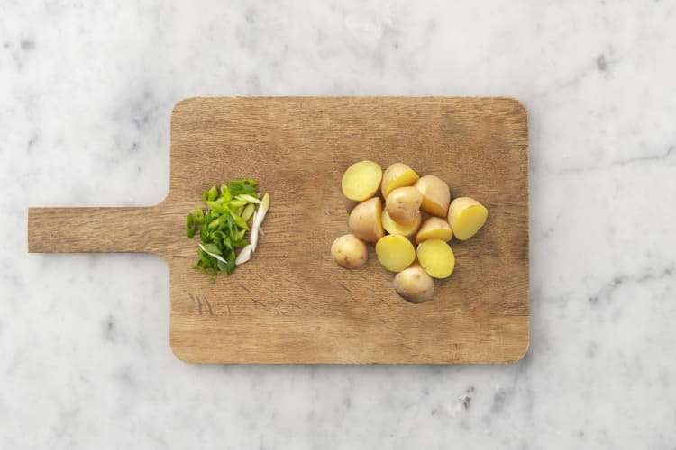 Terminer la préparation et commencer les pommes de terre