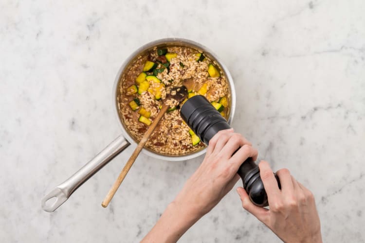 Risotto fertigstellen