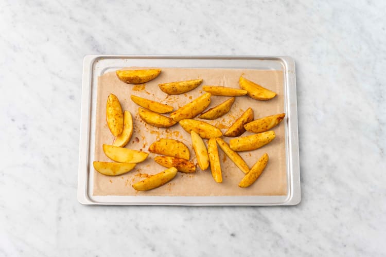 Roast potato wedges