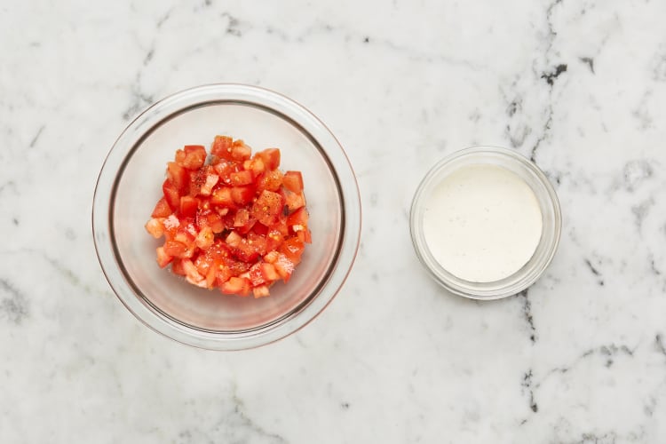 Mix Tomatoes & Start Sauce