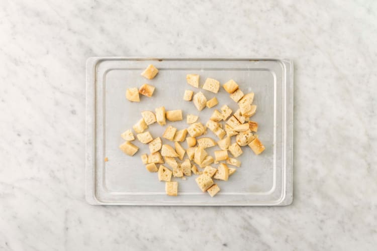 Make garlic croutons