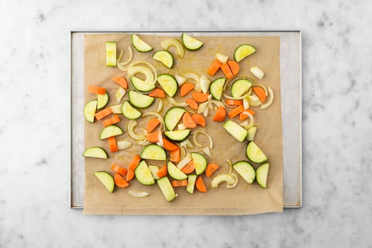 Prep and roast veggies