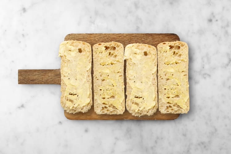 Prep garlic bread