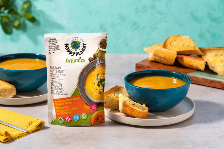 Happy Planet Butternut Squash Soup & Garlic Bread Bundle