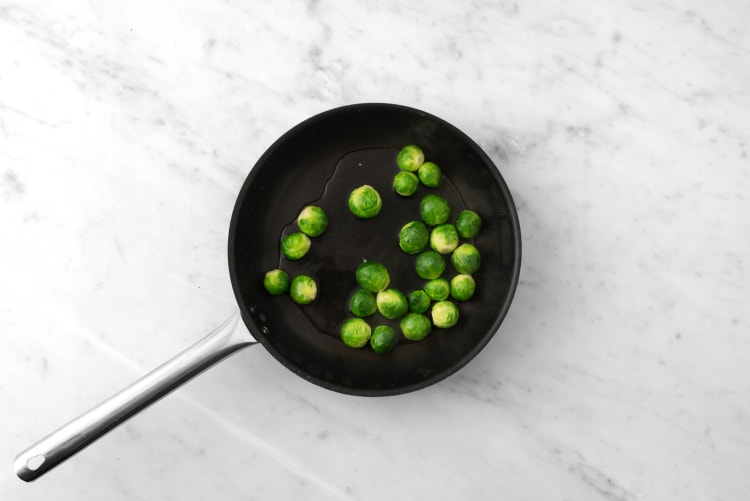 Cook potatoes and sprouts