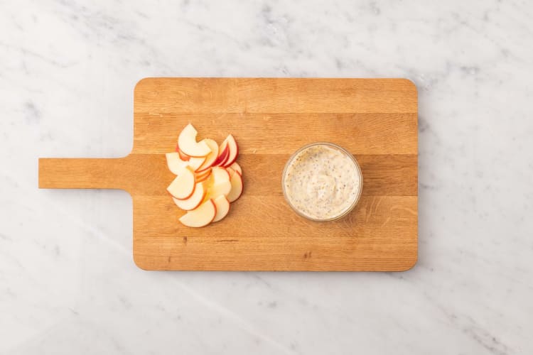 Prep and make honey-mustard mayo